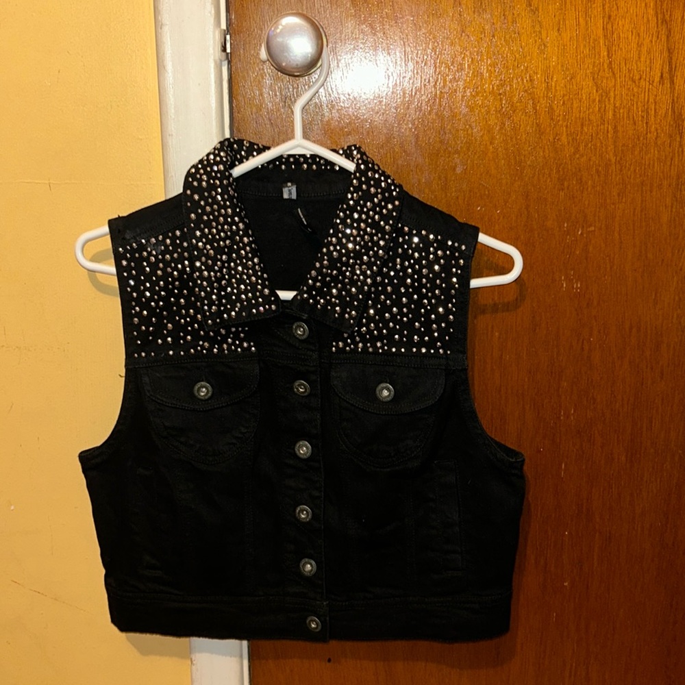 Highway Jeans Rhinestone Denim Vest